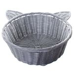 cama pet latcor orelhas de gato cinza - ax15-012-1