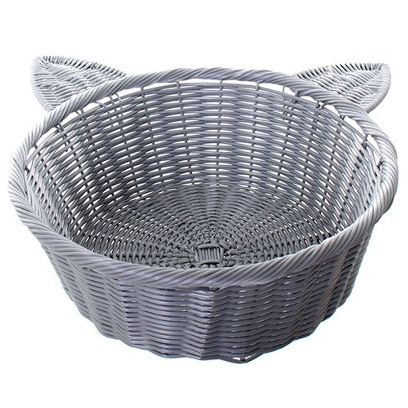 cama pet latcor orelhas de gato cinza - ax15-012-1