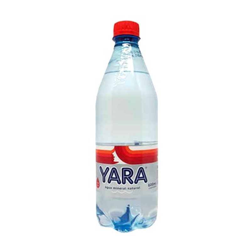 água mineral yara 600ml com gás
