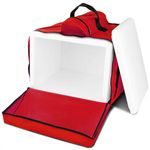 mochila térmica pro tork para entregar pizza 45 litros vermelha