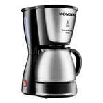 cafeteira elétrica mondial dolce arome jarra inox 127v 550w 15 xícaras preto e inox - c-34ji-15x