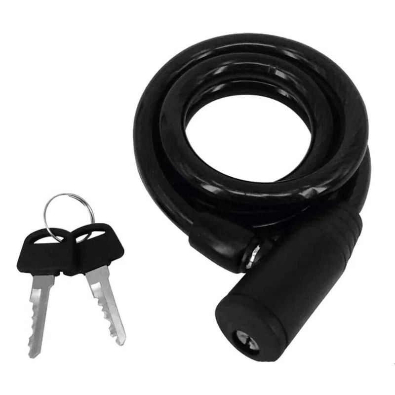cadeado com chave para bike atrio 12mm preto - bi081