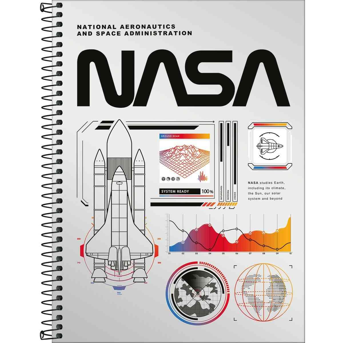 Caderno Universitário 10 Matérias Nasa 160f Sortido - Tilibra