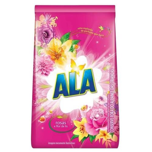 Sabão em pó ALA Rosas e Flor de Lis Sachê 500g