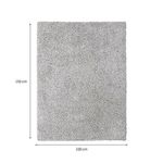 tapete tufting são carlos linha clemant n prata 100 x 150 cm