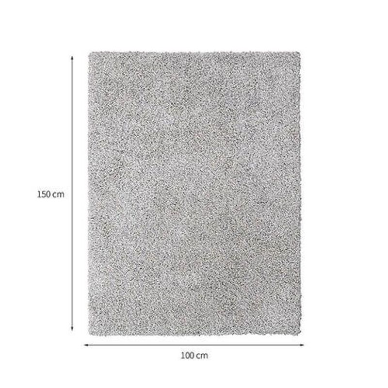 tapete tufting são carlos linha clemant n prata 100 x 150 cm
