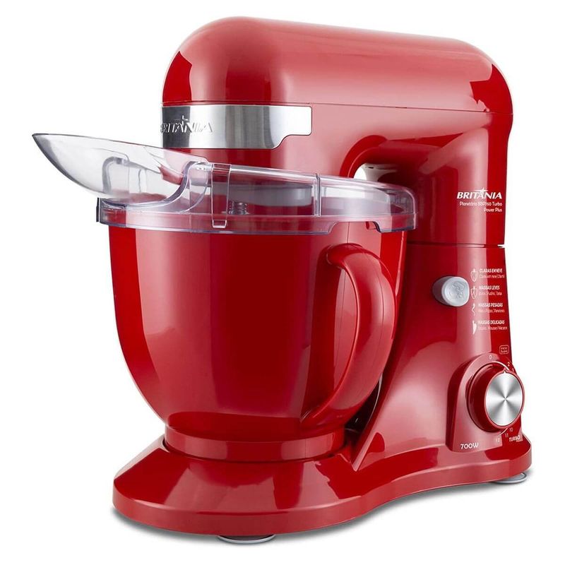 batedeira planetária britânia power plus turbo 127v vermelha bbp760vme