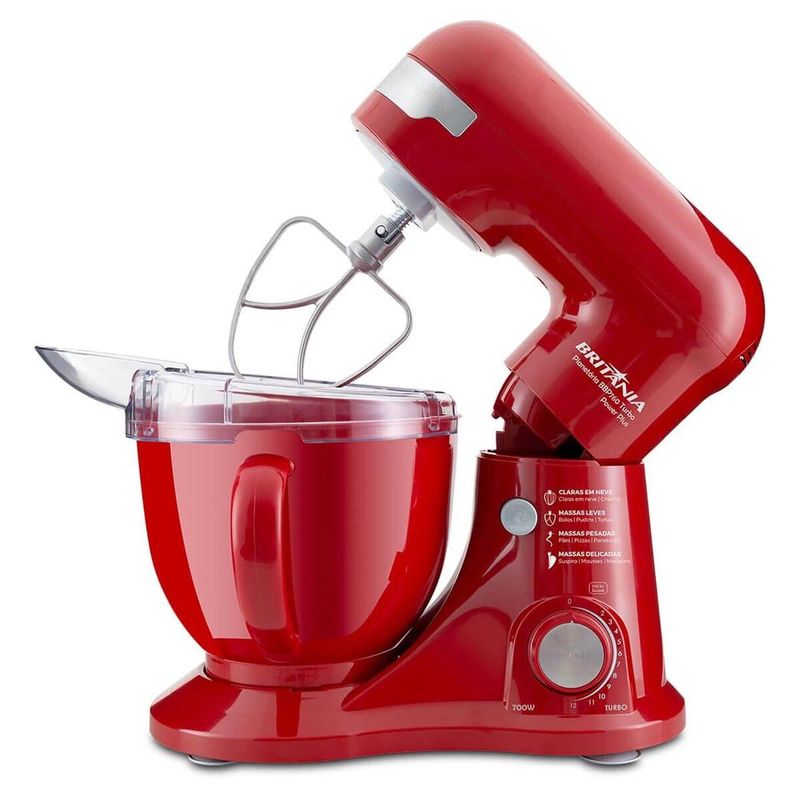 batedeira planetária britânia power plus turbo 127v vermelha bbp760vme