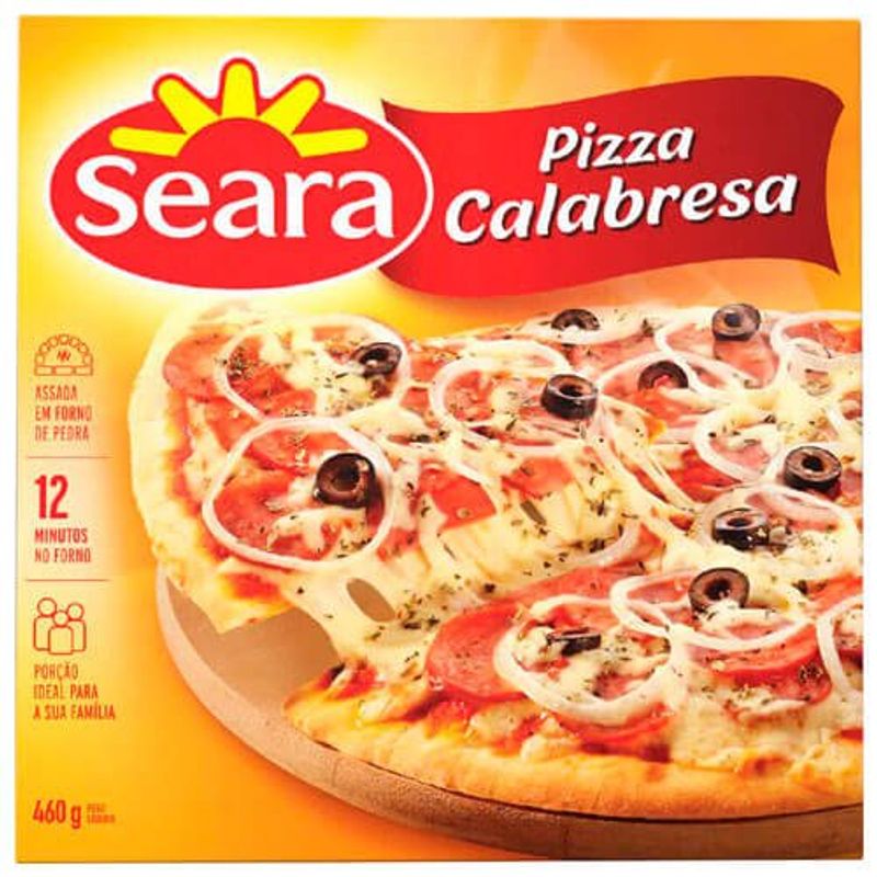pizza congelada seara calabresa 460g