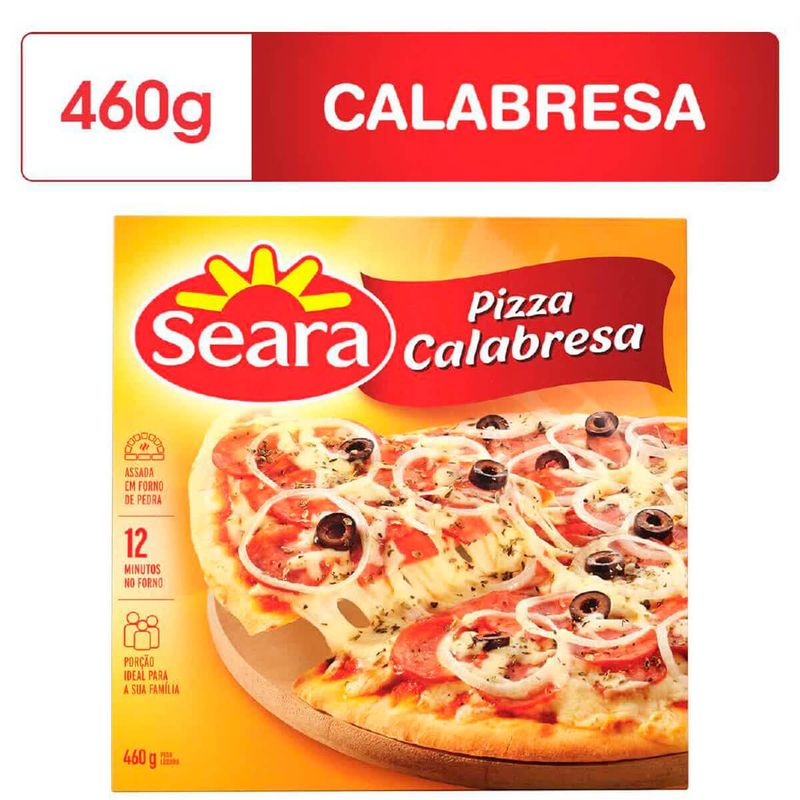 pizza congelada seara calabresa 460g