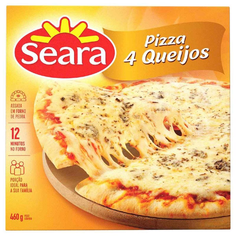 pizza congelada seara 4 queijos 460g
