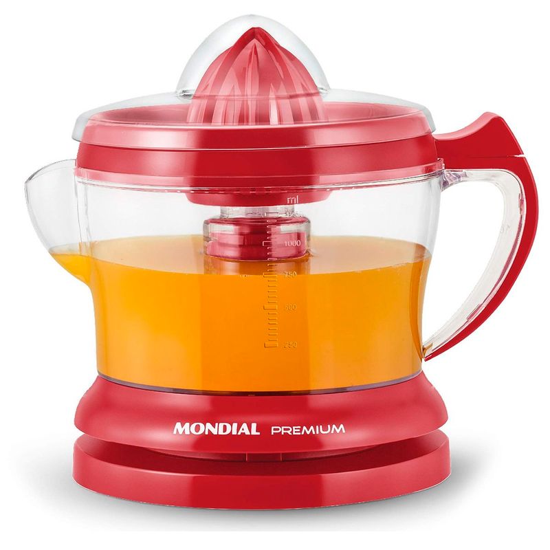espremedor de frutas mondial premium e-23 1,25 litros 127v vermelho
