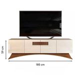 rack para tv até 70" dj móveis aurora 4 portas off white e marroquim