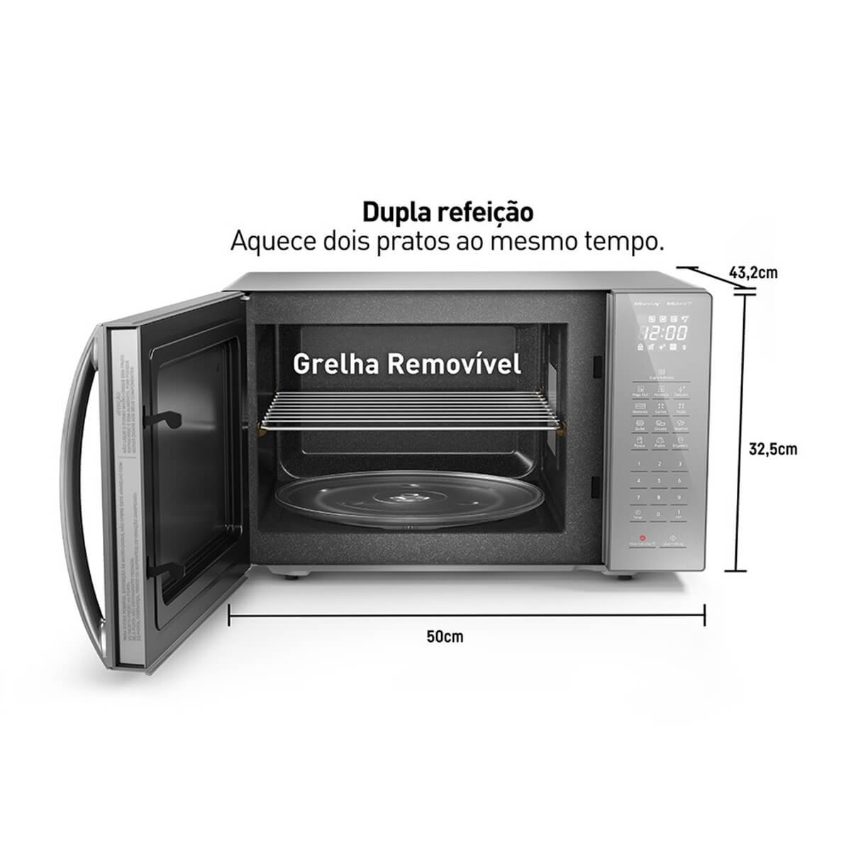 Micro-ondas Panasonic 34L Inox Tecnologia Antibactéria