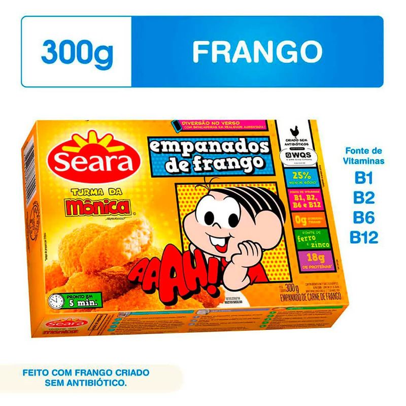 frango empanado seara turma da mônica tradicional 300g