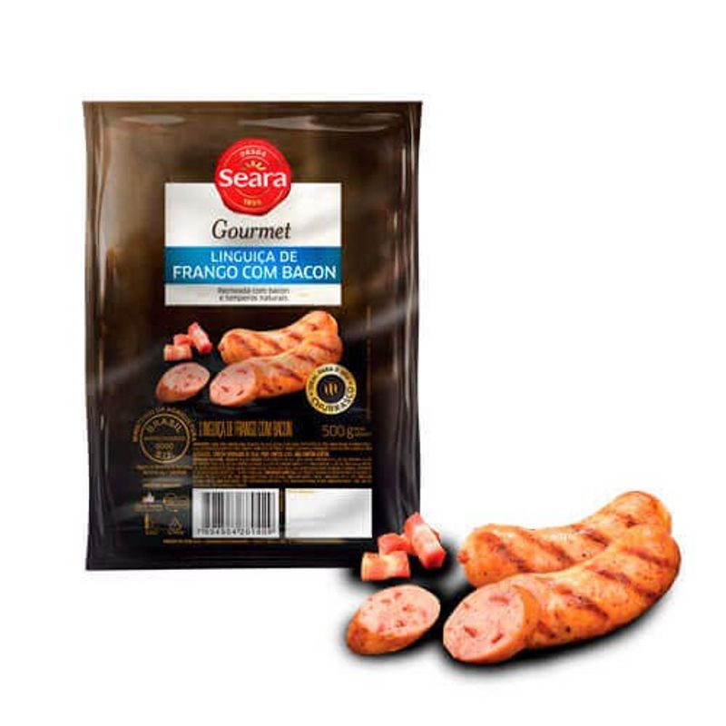 linguiça de frango com bacon seara gourmet 500g