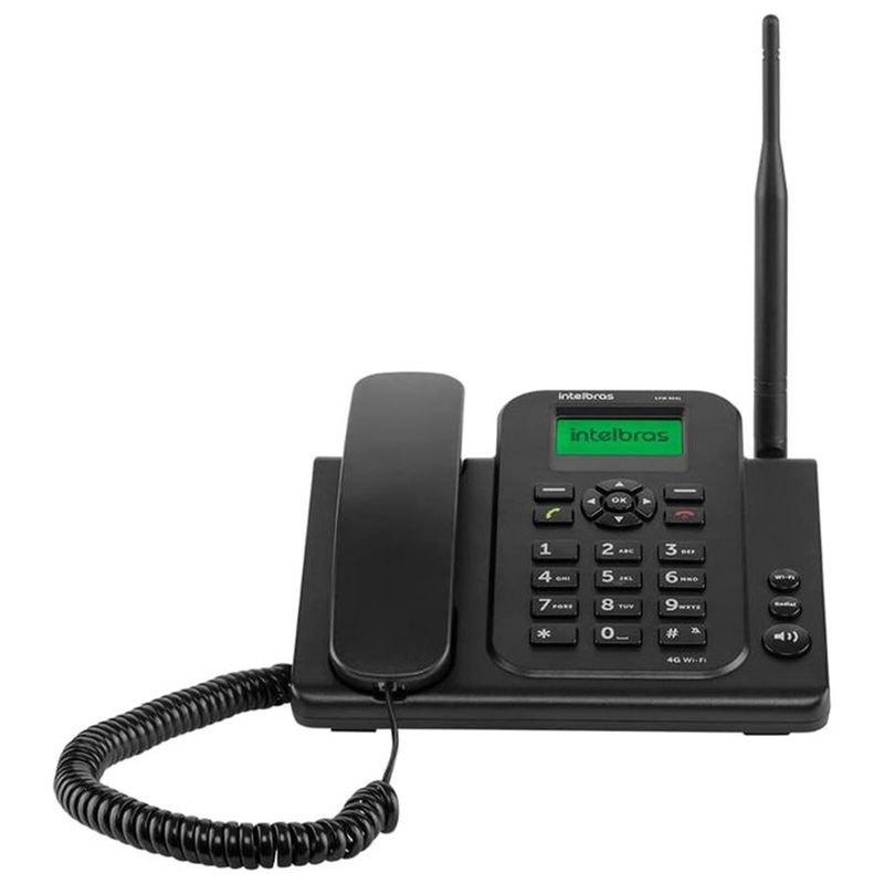 telefone rural intelbras cfw 9041 com fio 4g, wi-fi - preto
