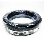 cabo elétrico top cables 1,5mm preto peça com 100 metros (mp)