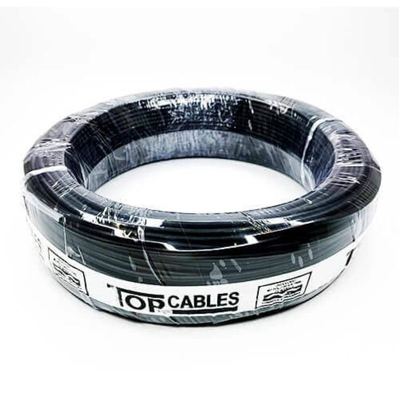 Cabo Elétrico Top Cables 1,5mm Preto Peça Com 100 Metros (MP)