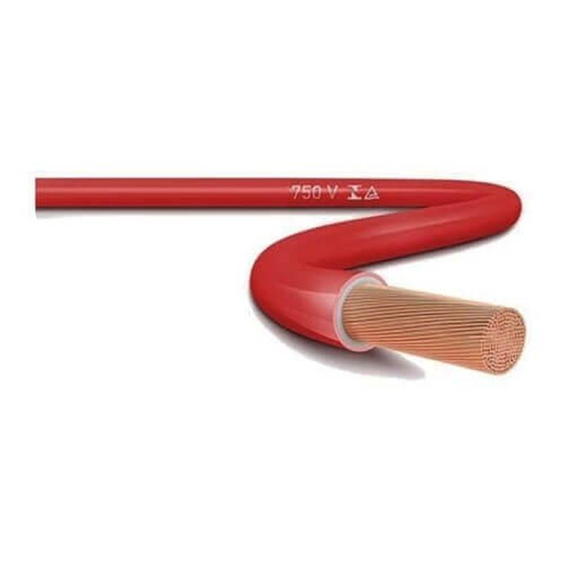 cabo elétrico top cables 1,5mm vermelho peça com 25 metros (mp)