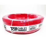 cabo elétrico top cables 1,5mm vermelho peça com 50 metros (mp)