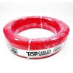 cabo elétrico top cables 1,5mm vermelho peça com 50 metros (mp)