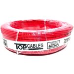 cabo elétrico top cables 2,5mm peça com 100 metros vermelho (mp)