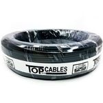 cabo elétrico 6mm peça com 100 metros top cables preto (mp)