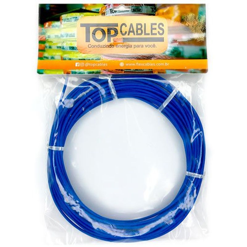 cabo elétrico 6mm 10 metros top cables azul (mp)