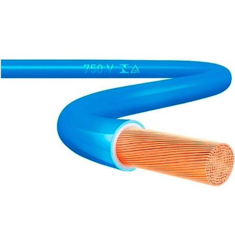 cabo elétrico 6mm 10 metros top cables azul (mp)