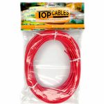 cabo elétrico top cables 6mm peça com 25 metros vermelho (mp)