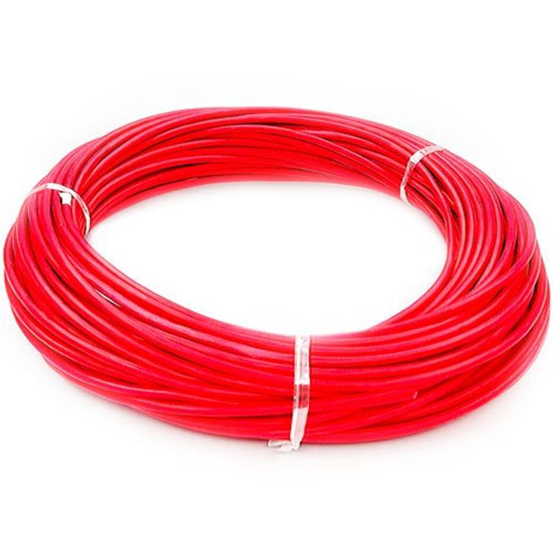 cabo elétrico top cables 6mm peça com 25 metros vermelho (mp)