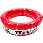 cabo elétrico top cables 6mm peça com 100 metros vermelho (mp)