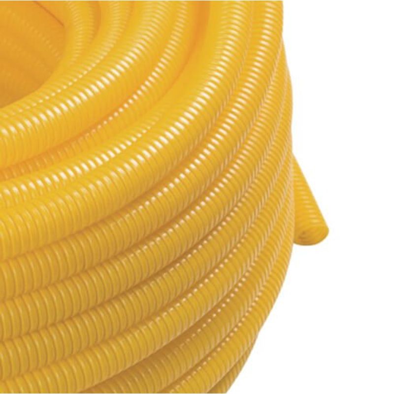 conduíte flexível corrugado tramontina leve 20mm 1/2 amarelo 50 metros (mp)