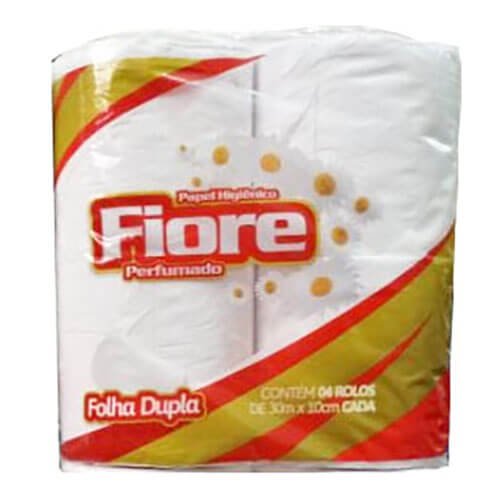 Papel Higiênico Fiore Folha Dupla - 30m Pacote com 4 rolos