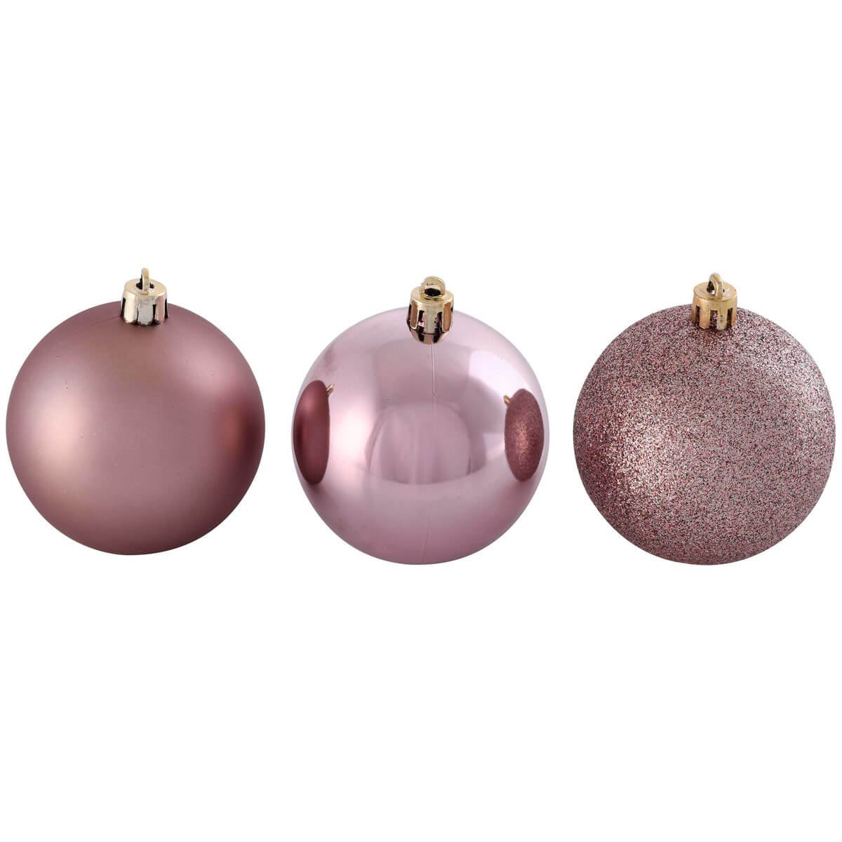 Jogo De Bolas De Natal Santini 10 Peças 130-9501192 Rosé