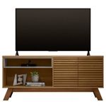 rack para tv até 70" linea brasil camboriú amêndoa e titânio
