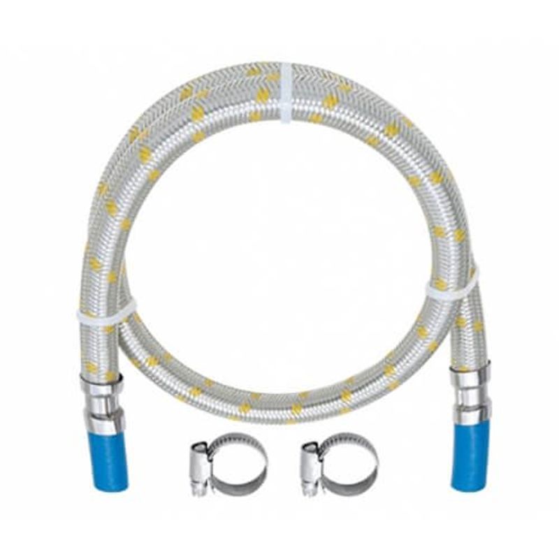 ligação flexível de gás para espigão blukit 1,2m aço inox (mp)