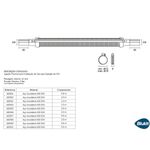 ligação flexível de gás para espigão blukit 1,2m aço inox (mp)