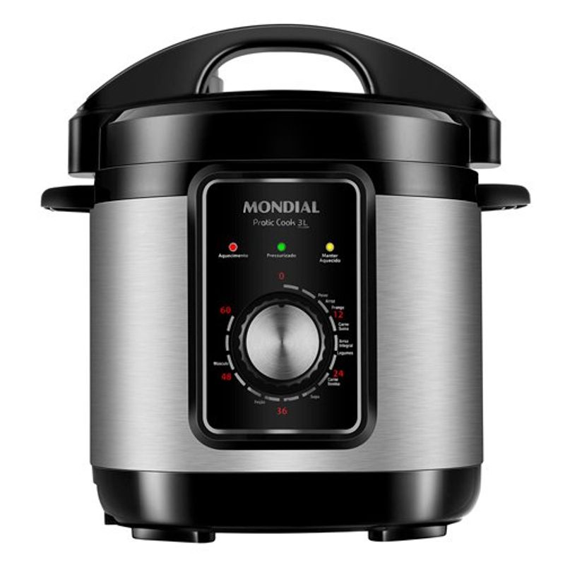 panela elétrica de pressão mondial pe-47-03l-i 127v 3l preta