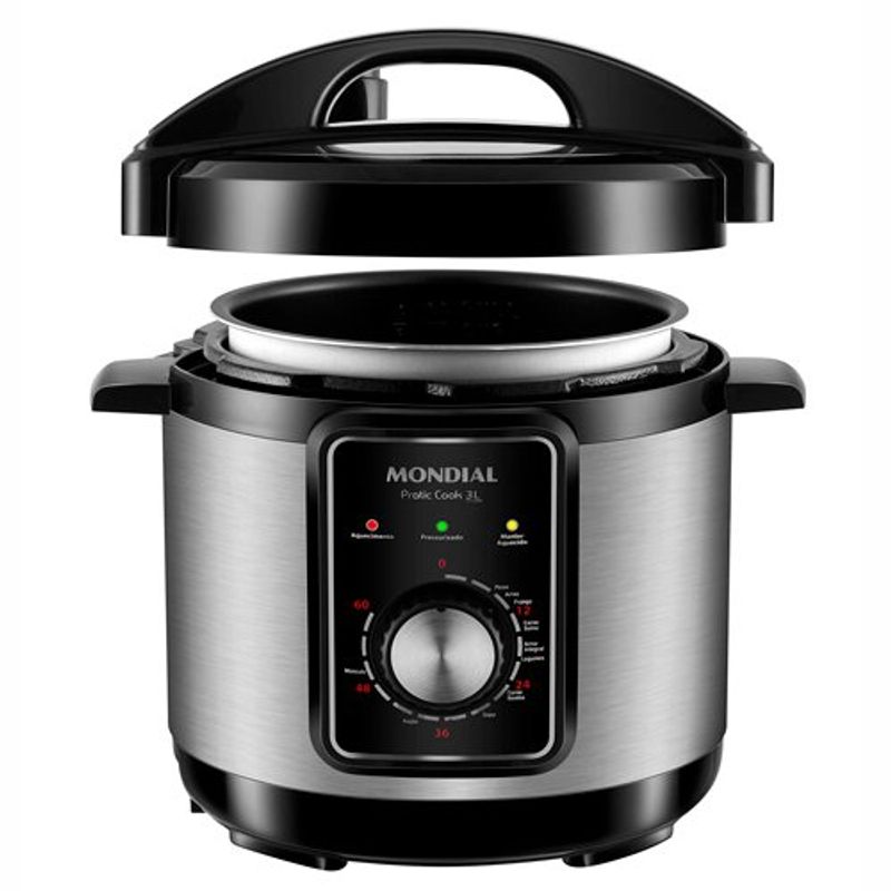 panela elétrica de pressão mondial pe-47-03l-i 127v 3l preta