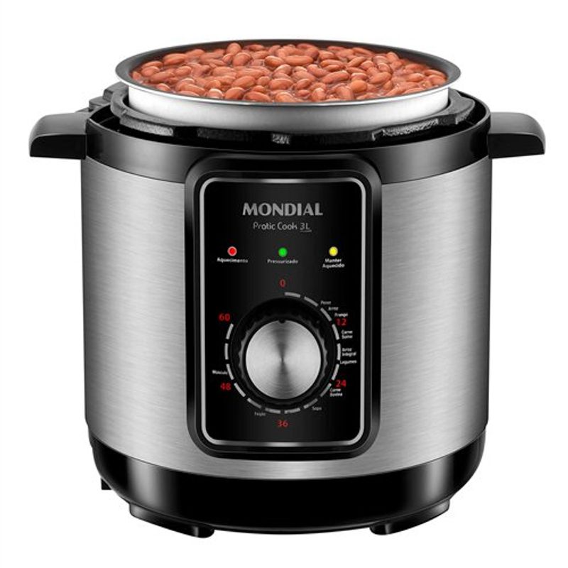 panela elétrica de pressão mondial pe-47-03l-i 127v 3l preta