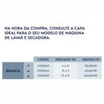 capa electrolux para lavadoras de 10kg a 16kg cor branca