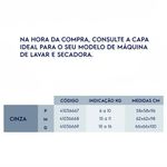 capa electrolux para lavadoras de 10kg a 16kg cor cinza