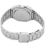 relógio casio vintage unissex digital caixa em resina e pulseira em aço prata a158wa-1df