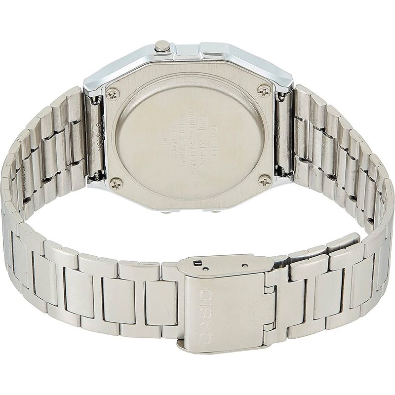 relógio de pulso casio vintage digital unissex prata a159wa-n1df