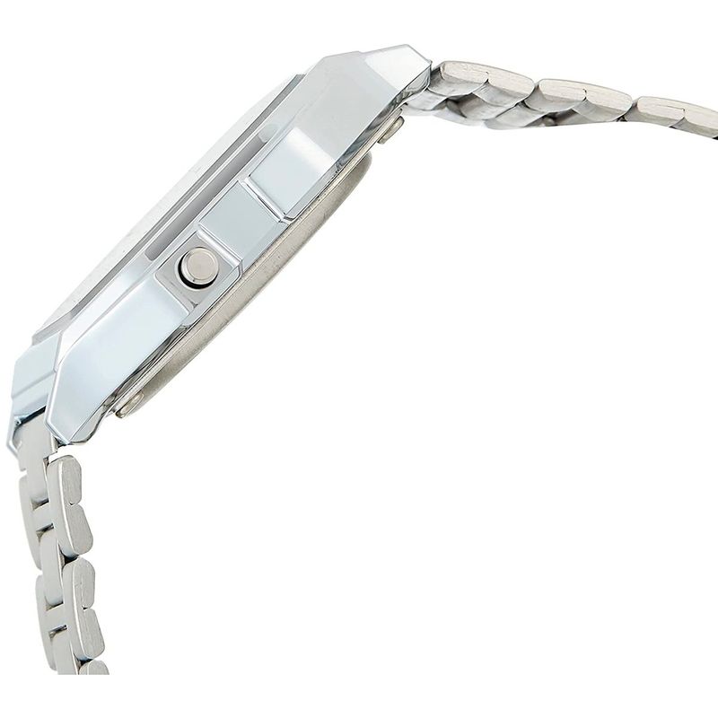 relógio de pulso casio vintage digital unissex prata a159wa-n1df