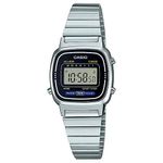 relógio feminino casio vintage digital prata la670wa-7
