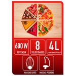 batedeira planetária nova deluxe 600w preta arno sx34