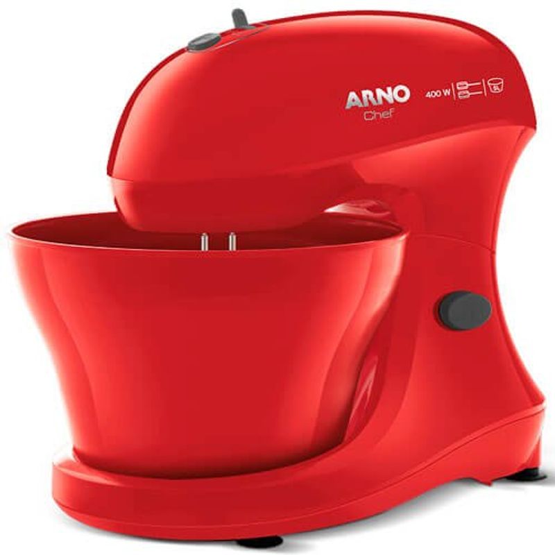 batedeira arno chef 400w, 5 litros, vermelha - sm02
